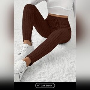 Women's Winter Ribbed Thermal Full-Length Leggings